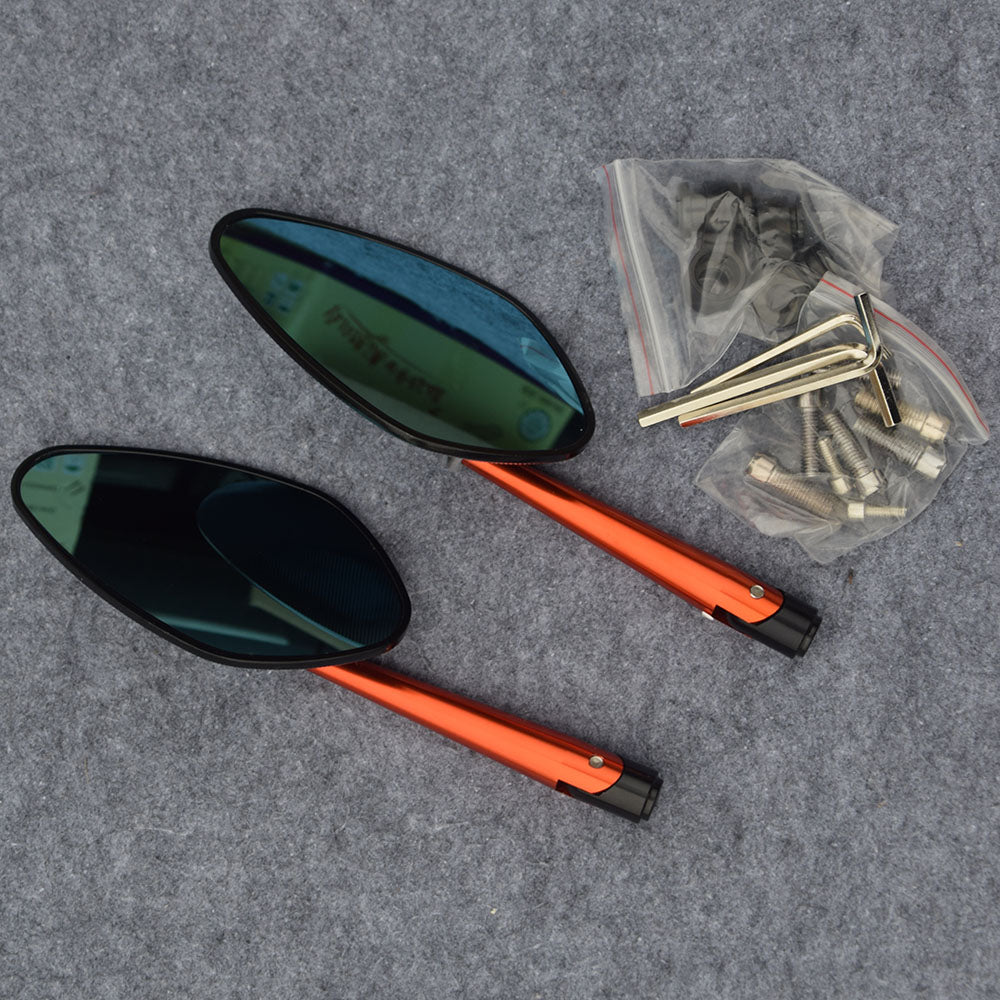 Spion Motor CNC Universal Kaca Biru Hitam | Vario Beat Mio Vixion | Grosir