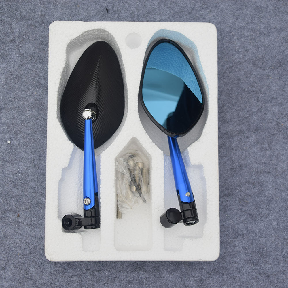 Spion Motor CNC Universal Kaca Biru Hitam | Vario Beat Mio Vixion | Grosir