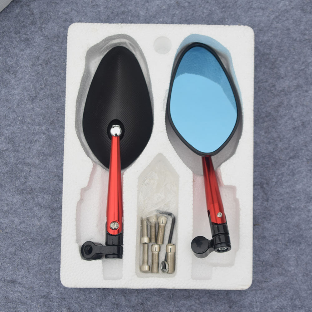 Spion Motor CNC Universal Kaca Biru Hitam | Vario Beat Mio Vixion | Grosir