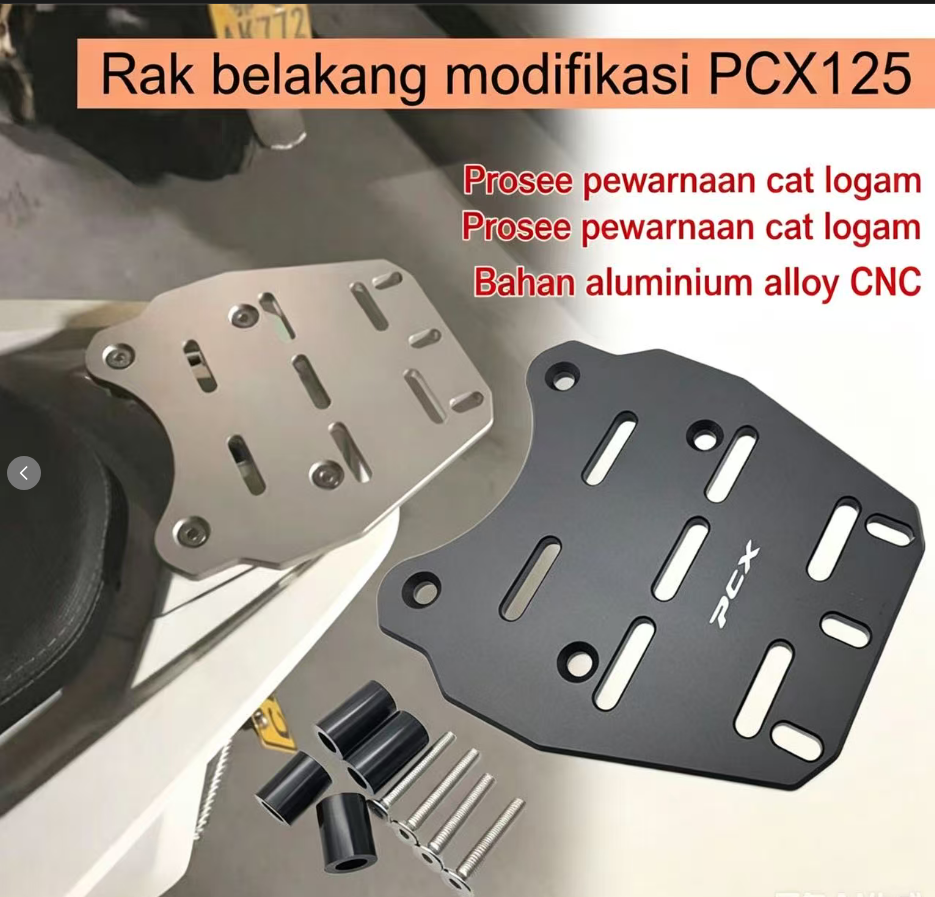 Rak Bagasi Belakang CNC Honda PCX125 PCX150 2014-2020 | Anti Karat